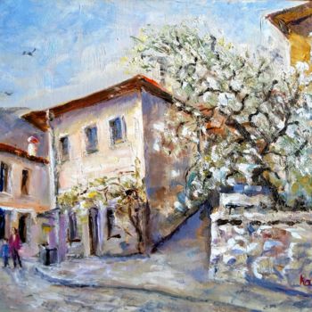 Pittura intitolato "Gurzuf Street" da Karine Andriasyan, Opera d'arte originale, Olio