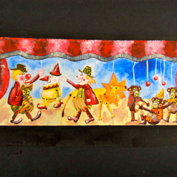 Painting titled "Scène finale circus…" by Kari Bou, Original Artwork