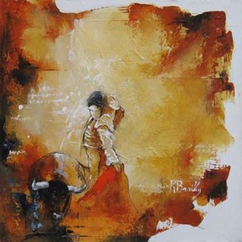 Painting titled "Andar a los toros" by Karine Brailly, Original Artwork