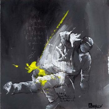 Картина под названием "Danse de rue" - Karine Brailly, Подлинное произведение искусства