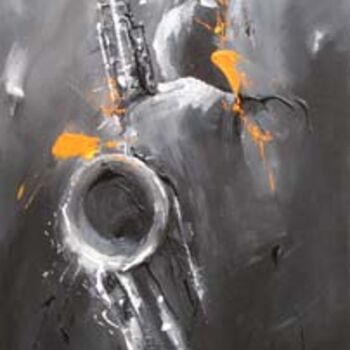 Painting titled "Entre ombre et jazz" by Karine Brailly, Original Artwork