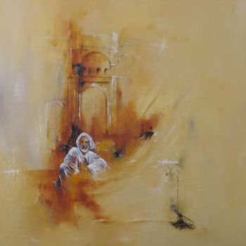 Painting titled "Brume de sable" by Karine Brailly, Original Artwork