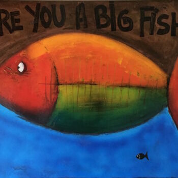 Schilderij getiteld "Big fish" door Karine Brescia, Origineel Kunstwerk