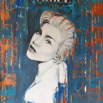 Painting titled "THE QUEEN OF POP" by Karine Colombani (KARINECO'ART), Original Artwork, Acrylic