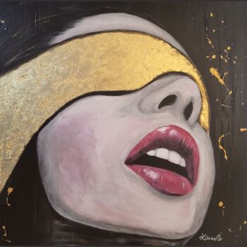 Malerei mit dem Titel "NUIT D'OR" von Karine Colombani (KARINECO'ART), Original-Kunstwerk, Acryl