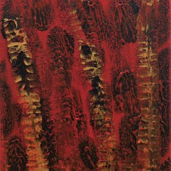Peinture intitulée "RED GHOSTS" par Karine D'Arlhac, Œuvre d'art originale, Acrylique Monté sur Châssis en bois