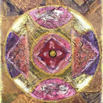 Art textile intitulée "Mumbaï Mandala" par Karine De Demo (KDD), Œuvre d'art originale, Acrylique