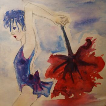 Pittura intitolato "Danseuse" da Karine Gibault, Opera d'arte originale, Acquarello