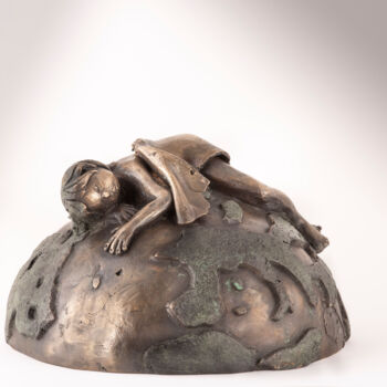Sculptuur getiteld "Terre ma mère" door Juka, Origineel Kunstwerk, Metalen