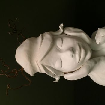 Sculpture titled "sereine" by Juka, Original Artwork, Terra cotta