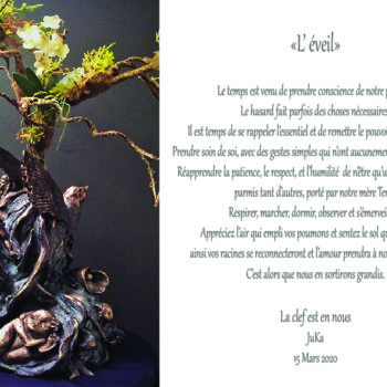 Digital Arts με τίτλο "Texte L'éveil" από Juka, Αυθεντικά έργα τέχνης, Φωτογραφία Μοντάζ