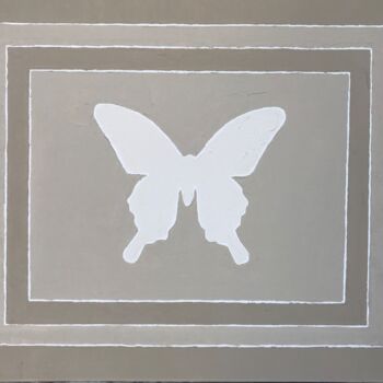 Peinture intitulée "papillon 1" par Karine Lejeune, Œuvre d'art originale, Huile