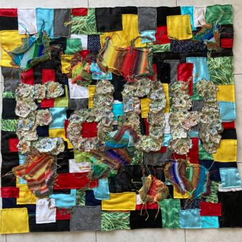 Textile Art με τίτλο "HOPE/EDOH" από Karine Szczépaniak, Αυθεντικά έργα τέχνης, Υφαντικές ίνες
