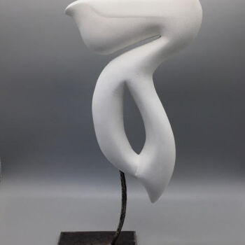 Sculpture titled "Pélican" by Karine Verdier, Original Artwork, Wood