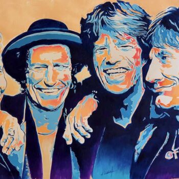Peinture intitulée "The Rolling Stones" par Karine Villard, Œuvre d'art originale, Acrylique