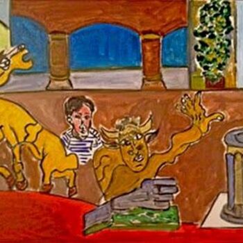 Malerei mit dem Titel "hommage à Picasso s…" von Karine Collomb, Original-Kunstwerk, Öl