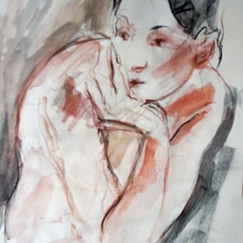 Malarstwo zatytułowany „Femme” autorstwa Karine Lemoine, Oryginalna praca, Olej