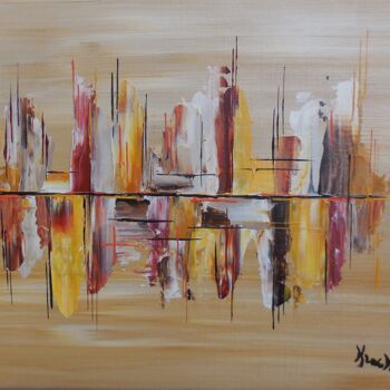 Painting titled "Terres sauvages" by Karine Locke, Original Artwork, Acrylic Mounted on Wood Stretcher frame