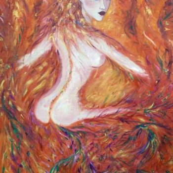 Картина под названием "Firebird" - Karisma, Подлинное произведение искусства, Масло
