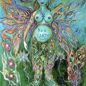 绘画 标题为“New Earth” 由Karisma, 原创艺术品
