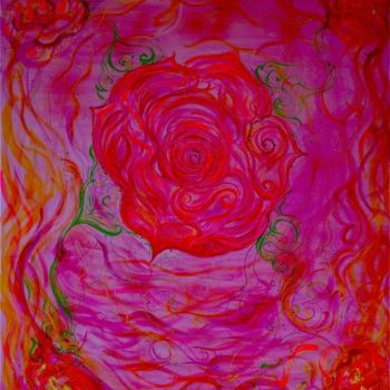 Painting titled "Rosa Mystica" by Karisma, Original Artwork