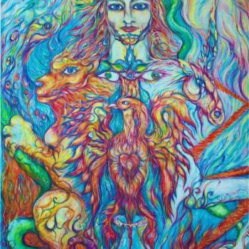 Painting titled "Purifying Fire" by Karisma, Original Artwork