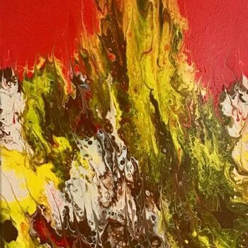 Painting titled "Fire" by Karl Blanchet, Original Artwork, Acrylic