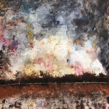 제목이 "Horizon automnal"인 미술작품 Karl Blanchet로, 원작, 아크릴 나무 들것 프레임에 장착됨
