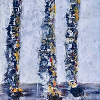 Malerei mit dem Titel "3 Voiliers" von Karl Blanchet, Original-Kunstwerk, Acryl