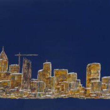 Peinture intitulée "CITY NUIT" par Karl Blanchet, Œuvre d'art originale