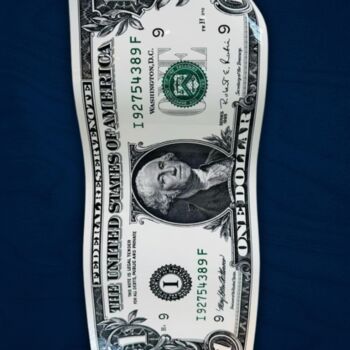 Γλυπτική με τίτλο "One Dollar White" από Karl Lagasse, Αυθεντικά έργα τέχνης, Αλουμίνιο
