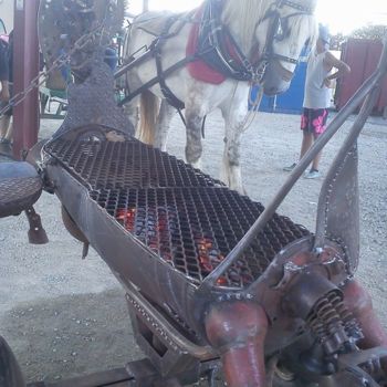 Handwerk mit dem Titel "barbecue-mouton-de-…" von Karlito Randriamahefa Lewandoski, Original-Kunstwerk