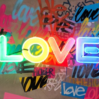 Картина под названием "Insta Love" - Karlos Marquez, Подлинное произведение искусства, Рисунок распылителем краски