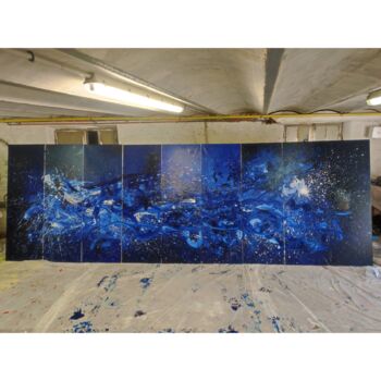 Malarstwo zatytułowany „BLUE DEPHT” autorstwa Karls, Oryginalna praca, Olej
