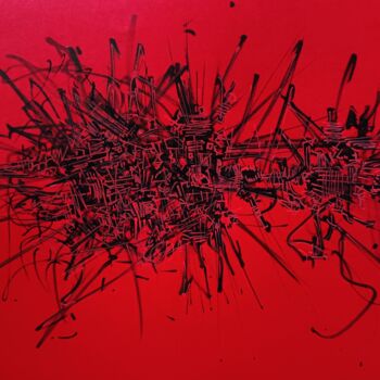 Drawing titled "RED 27" by Karls, Original Artwork, Acrylic