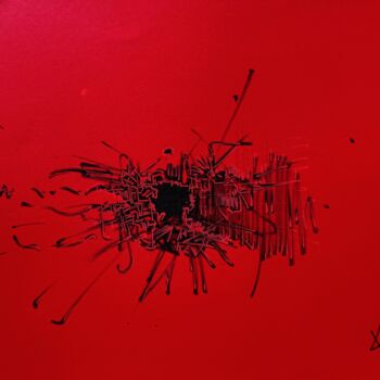 Dibujo titulada "RED 29" por Karls, Obra de arte original, Acrílico