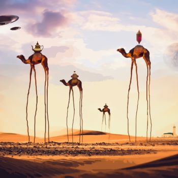 Digital Arts titled "CAMEL" by Zakaria Karkafi (Karmaroc), Original Artwork, Digital Painting