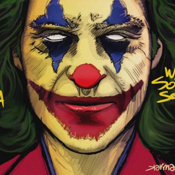 Arts numériques intitulée "Joker" par Zakaria Karkafi (Karmaroc), Œuvre d'art originale, Peinture numérique
