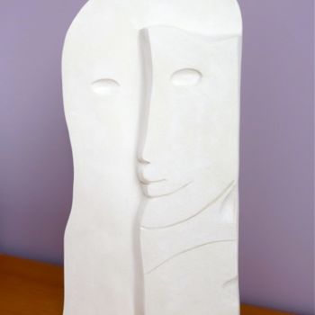 Sculpture titled "Incognito Two" by Carole Labeyrie (Karolab), Original Artwork, Clay