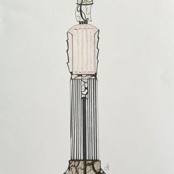 Dessin intitulée "L’homme aux chaussu…" par Carole Labeyrie (Karolab), Œuvre d'art originale, Pastel