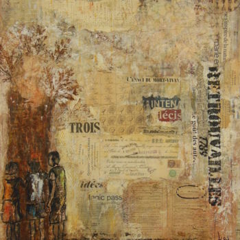 Painting titled "RETROUVAILLES" by Karole Aubourg, Original Artwork, Acrylic
