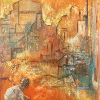 Malerei mit dem Titel "DEVENIR" von Karole Aubourg, Original-Kunstwerk, Acryl