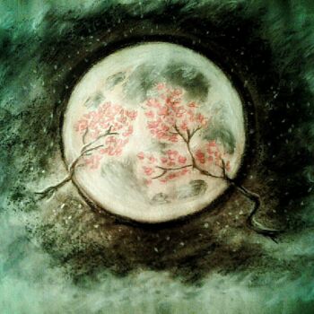 Dibujo titulada "Cherry blossoms. Fu…" por Karolina Ingo (Karolina Navi -Ingo), Obra de arte original, Pastel