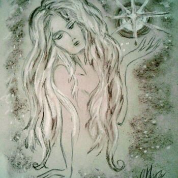 图画 标题为“My Lucky Star” 由Karolina Ingo (Karolina Navi -Ingo), 原创艺术品, 粉彩