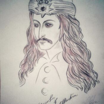 Disegno intitolato "Dracula. Prince of…" da Karolina Ingo (Karolina Navi -Ingo), Opera d'arte originale, Matita