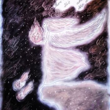 Tekening getiteld "Light above the Aby…" door Karolina Ingo (Karolina Navi -Ingo), Origineel Kunstwerk, Pastel