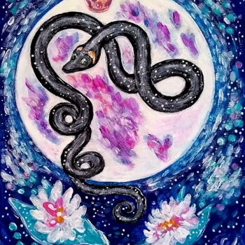 Pintura titulada "Snake Totem. Serpen…" por Karolina Ingo (Karolina Navi -Ingo), Obra de arte original, Acrílico