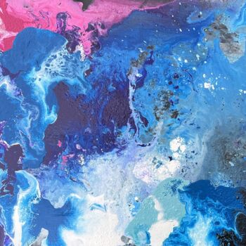 Painting titled "Space Nebula" by Karolina Krajewska, Original Artwork, Acrylic