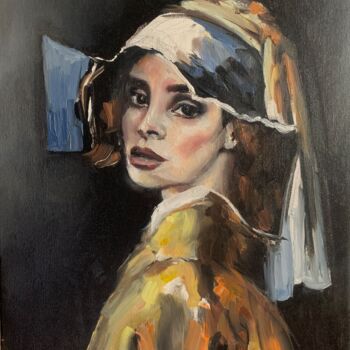 Pintura intitulada "Lana Del Rey" por Karolina Naichuk, Obras de arte originais, Óleo