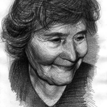 Drawing titled "Portrait of Grandmo…" by Karolina Rekas, Original Artwork, Other